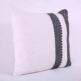 Black and white hand woven pillow cover