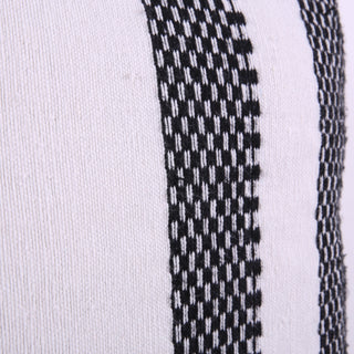 Black and white hand woven pillow cover