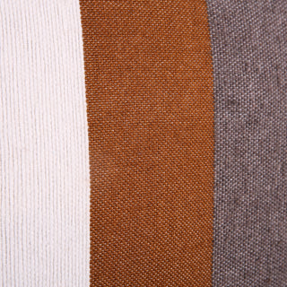 Brown Beige Color Blocked Pillow cover  22' x 22"