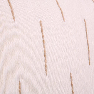 Vertical Gold Stitched Lines White Pillow Cover 22'x22" and 18' x 18"