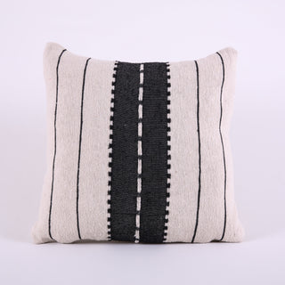 Neutral and Black Stripes Handmade Pillow Cover 22x22" and 18x18"