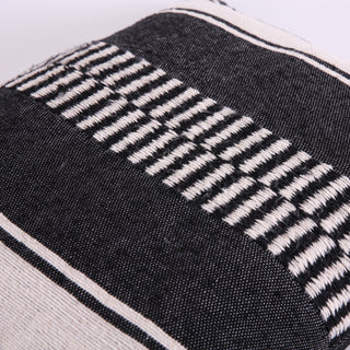 Black and White Modern Handwoven Pillow Cover 22x22" and 18x18"