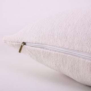 Handwoven white Pillow Cover